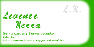 levente merra business card